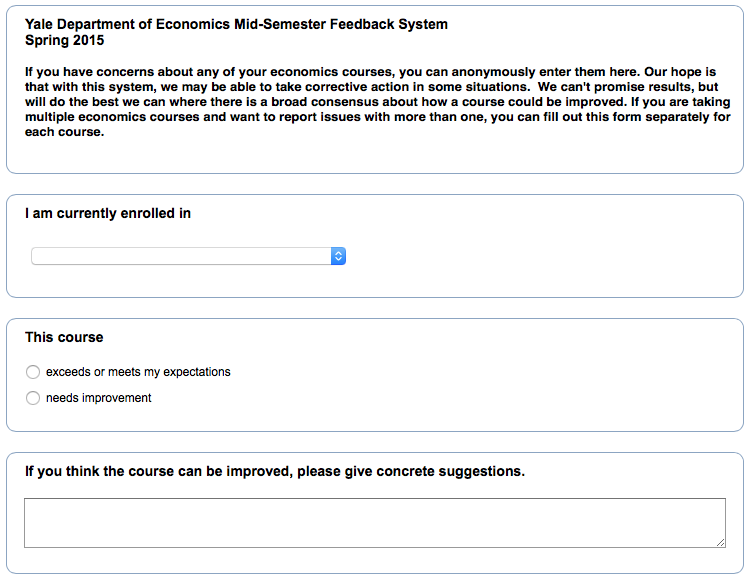 Mid-Semester Feedback